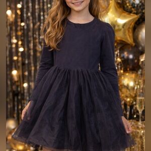 Gap Kids Navy Long Sleeve Tulle Dress – Size L (10 Girls)